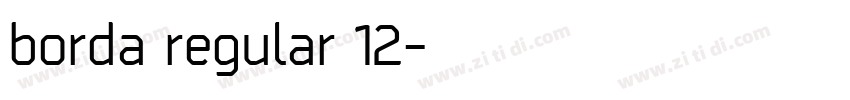 borda regular 12字体转换